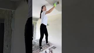 How to Prepare Tiles Wall ​ Wall paint​ Fast amp Beauty part 6072 [upl. by Ramilahs]