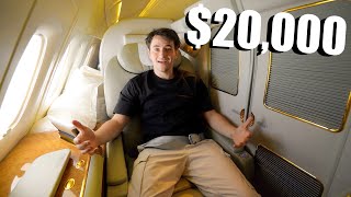 Buying 20000 FIRST CLASS Airplane Seat at 20 years old [upl. by Esom610]