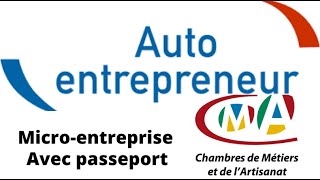 Microentreprise Avec passeport توضيحات بشان انشاء شركه في فرنسا [upl. by Creighton825]