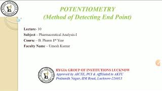 Potentiometry II Potentiometric Titrations [upl. by Nylatsirhc]