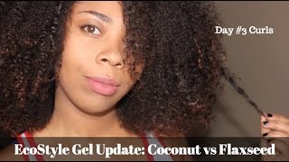 Eco Styler Gel Update Black Castor Flaxseed Oil vs Coconut Oil [upl. by Sivrup]