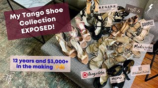 3000 worth of Argentine tango shoes My entire collection of 13 pairs collected over 12 Years [upl. by Spillihp]