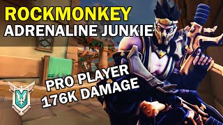 176K Damage rockmonkey Koga Paladins Competitive Pro Player ADRENALINE JUNKIE [upl. by Yatnuahs]