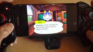 Dolphin emulator on Galaxy S7 edge  Animal crossing close to fullspeed  Gamecubewii [upl. by Gnuoy]