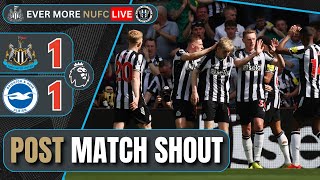 NUFC LIVE PREMIER LEAGUE MATCH REACTION  Newcastle United 11 Brighton [upl. by Halford742]