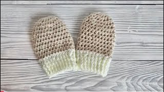 Crochet Newborn mittens tutorial  Easy Tutorial For Beginners  Newborn Mittens [upl. by Tomasz]