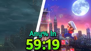 Super Mario Odyssey Beaten In 5919600 Personal Best [upl. by Atalanta713]