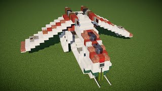 Minecraft Republic Gunship Tutorial 11 scale Star Wars [upl. by Nikolos]