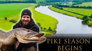 Pike Fishing The River Trent  New Season [upl. by Ecirtnas]