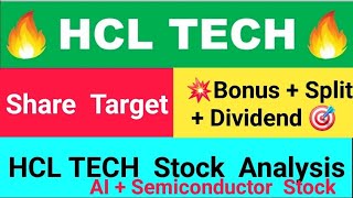 hcl tech share news 🔥 hcl tech q2 result 🎯 AI stock analysis ✅️ bonus split dividend news latest [upl. by Lilyan]