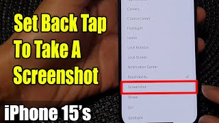 iPhone 1515 Pro Max How to Set Back Tap To Take A Screenshot [upl. by Nosbig]