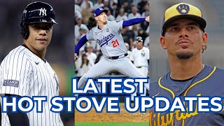 MLB Hot Stove updates Juan Soto Walker Buehler amp Willy Adames interest [upl. by Anizor]