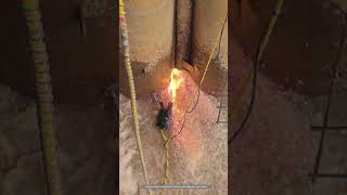 Use Flame Cutting Equipment To Cut CT Buckle Of Steel Pipe Piles Underwater [upl. by Einor]