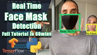 Real Time Face Mask Detection with Tensorflow and Python  Custom Object Detection w MobileNet SSD [upl. by Ashwell]