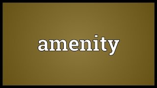 Amenity Meaning [upl. by Catarina]