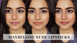 BEST MAYBELLINE NUDE LIPSTICKS FOR ALL INDIAN SKIN  A MUST WATCH VIDEO  Arpita Ghoshal [upl. by Windham730]