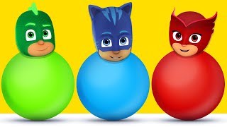 Pj Masks Wrong Heads Learn Colors with Balls of Pj Masks [upl. by Eceer]