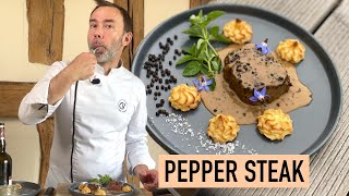 Pepper steak with FRENCH PEPPER SAUCE [upl. by Bohlin]