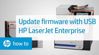 Using a USB Drive to Update the Firmware  HP LaserJet Enterprise Printers  HP Support [upl. by Lesser]