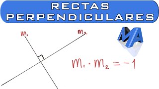 Rectas perpendiculares  Ecuación de la recta [upl. by Anitrebla]