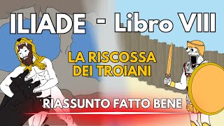 ILIADE libro VIII La riscossa dei Troiani – RIASSUNTO FATTO BENE [upl. by Novat559]