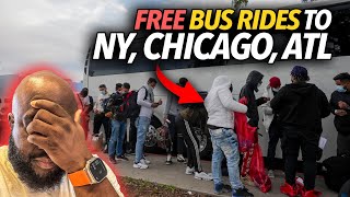 Migrants Crossing In San Diego Getting Free Bus Rides To City of Their Choice Atlanta NY Chicago [upl. by Limhaj]