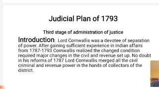 Judicial reforms of Lord Cornwallis [upl. by Atteiluj385]