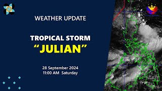 Press Briefing Tropical Storm JulianPH 1100 AM Update September 28 2024  Saturday [upl. by Nymzaj]