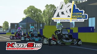 Race Virtually at Angerville with KartSim in rFactor 2 [upl. by Latsryc]