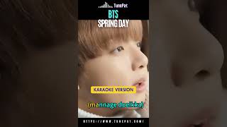 BTS  Spring Day Karaoke Ver with Romanized Lyrics bts karaoke instrumentalmusic [upl. by Tadeas114]