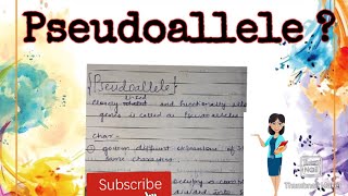 Pseudoallele  What are Pseudoalleles  Easy notes on pseudoalleles mscbotany pseudoallele [upl. by Roberto]