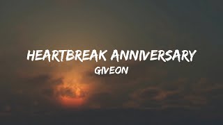 Giveon  Heartbreak Anniversary Lyric Video [upl. by Salene]