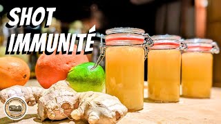 SHOT IMMUNO STIMULANT GINGEMBRE AGRUMES amp PROBIOTIQUES RECETTE TONIQUE POUR UNE CURE DE 21 JOURS [upl. by Rebmaed]