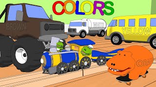 Learn Colors with Toy Trains amp Trucks  Colors Lesson for Kids [upl. by Yenhpad814]