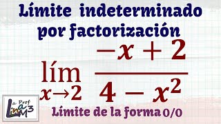 Limites indeterminados con factorización en el denominador  La Prof Lina M3 [upl. by Hemetaf421]