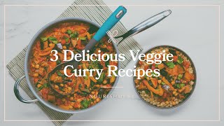 Delicious Veggie Curry Recipes 3 Ways [upl. by Ahsar]