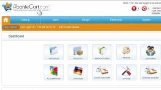 AbanteCart Ecommerce Application Introduction Video Shopping Cart Demo [upl. by Iliram]