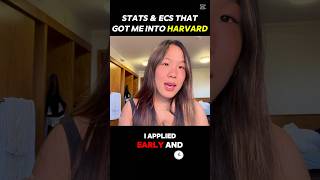 Stats and Extracurriculars that got me into HARVARD harvard collegeadmissions shorts [upl. by Suivatnod]