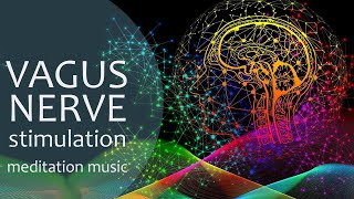 VAGUS NERVE STIMULATION • Vagal Music Meditation  frequency to calm down healing relax destress [upl. by Atterys]