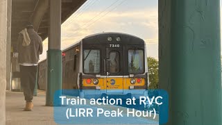 Train action at RVC LIRR Peak Hour Part 2 [upl. by Nilahs]