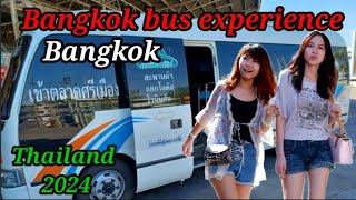 Bus trip at Silom road on Wednesday 27th March  Thailand touring 2024 [upl. by Sondra733]