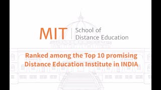 MITSDE Distance Learning Education Courses  MIT Pune [upl. by Hey520]