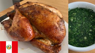 🇵🇪 POLLO A LA BRASA Y CHIMICHURRI PERUANO  RECETA DELICIOSA [upl. by Lsiel]