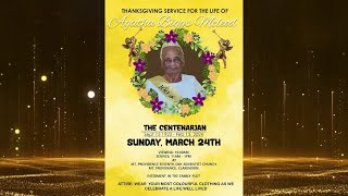 Thanksgiving Service for the life of Agatha Biggs McLeod Centenarian [upl. by Elissa]