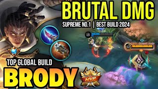 BRODY BEST BUILD 2024  TOP GLOBAL BRODY GAMEPLAY  MOBILE LEGENDS✓ [upl. by Aneeuqal341]