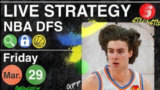 NBA DFS Strategy Friday 32924  DraftKings amp FanDuel NBA Lineup Picks [upl. by Nirag]