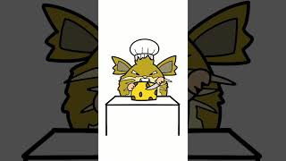 Chef Raticate Pokemon Animation 👨‍🍳 pokemon shorts fyp animation animationmeme [upl. by Cida]