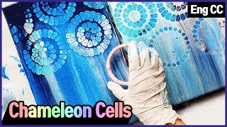 아크릴 푸어링 이걸 찍기만 하면 완성  플루이드 아트  카멜레온 기법Chameleon Cells [upl. by Stepha]