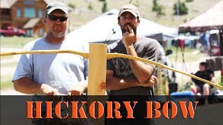 Primitive Hickory Self Bow how to build a wood long bow or recurve bow [upl. by Zucker]