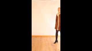 Finest Womens Shearling Sheepskin Coat in Tan  Aria [upl. by Anertak837]